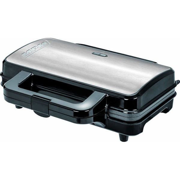 Professionel Vaffeljern til 2 Tykk Belgisk Vafler, Non-stick Plader MPM MGO-20M 1000W Sort/Sølv 13332 Musta/hopea