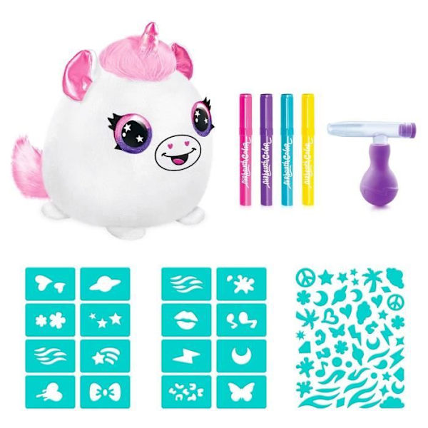 Personaliserbar Plysj Airbrush Plush Baril Squishy - Canal Toys - Kreative fritidsaktiviteter for børn fra 6 år Flerfarvet