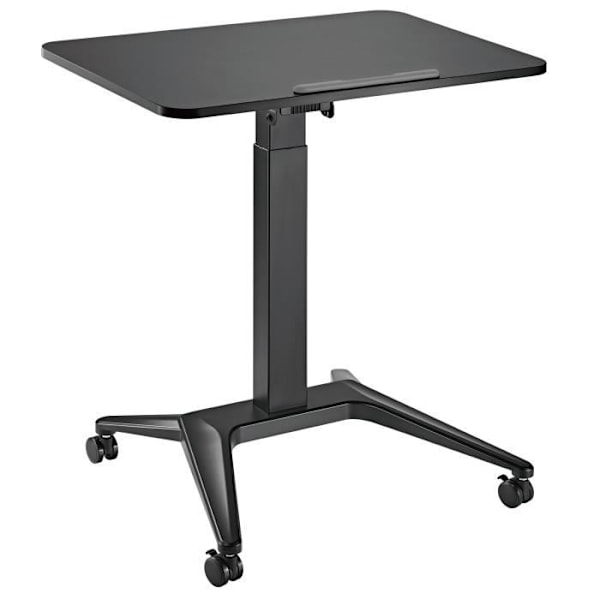 Bureau mobile til bærbar computer, Maclean MC-453B, sort, pneumatiske højdejustering, 80x52cm, 8kg max, 109cm h