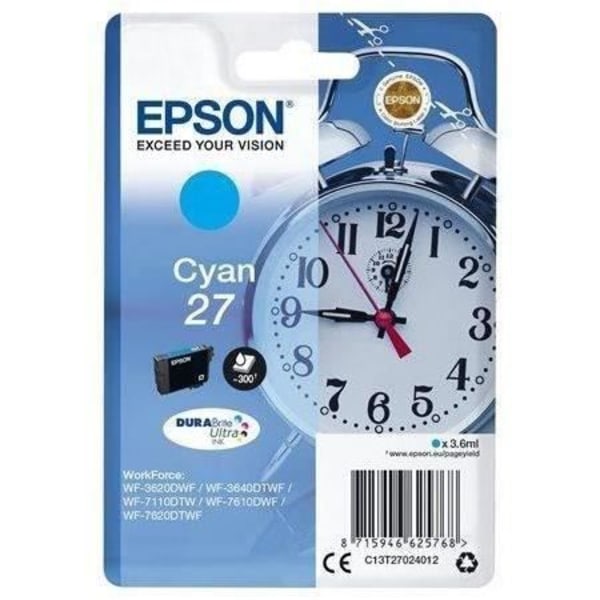 EPSON T2702 syaani mustekasetti – herätyskello (C13T27024012)