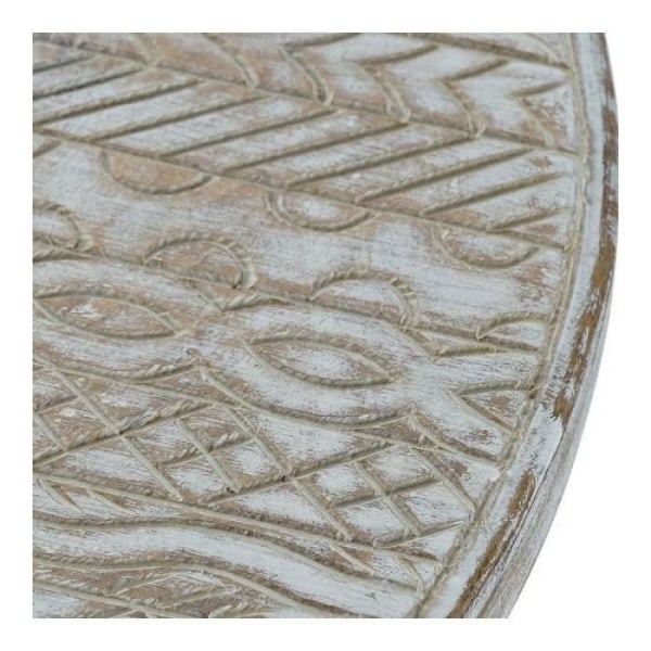 Sidebord - LANA DECO - Thyann - Guldmetal - Mangotræ - 75 x 75 x 50 cm Vitt guld