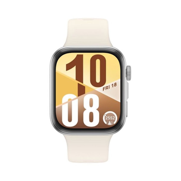 Huawei Watch Fit 4 Bluetooth Grå Connected Watch med hvid fluoroelastomerrem