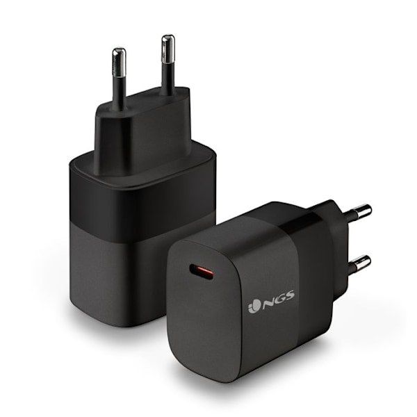 NGS BUD 20W: universell USB-C väggladdare av typ C med en uteffekt på 20W. Säker och snabb laddning.
