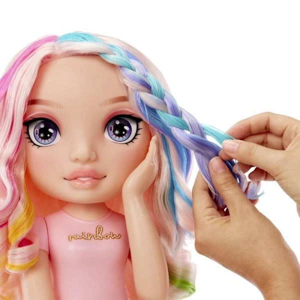 Rainbow High - Bella stylinghoved - 33cm - Farve negle og hår - Brug produkterne til dig - Fra 4 år