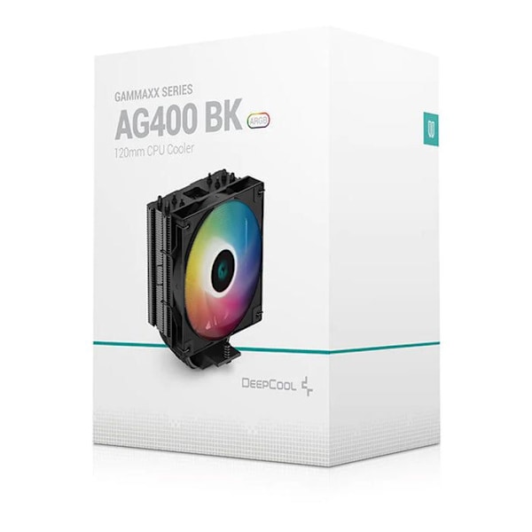 Ventilator CPU - DEEPCOOL - Gammaxx AG400 ARGB - 1x120mm - Kompatibel med Intel/AMD - Sort