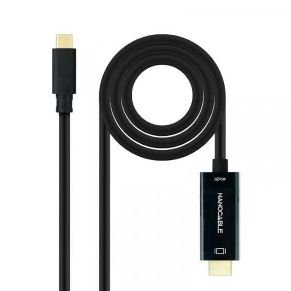Nanokaapeli 10.15.5132. Kaapelin pituus: 1,8 m, Liitin 1: USB Type-C, Liitin 2: HDMI Type A (vakio). Todistukset