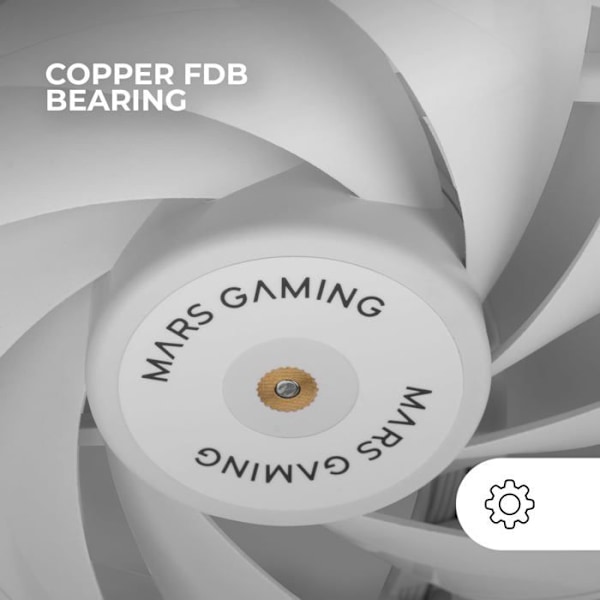 PC Heatsink - MARS GAMING - MCPU220 - Væskekøling - 450W TDP - 120mm blæser sort
