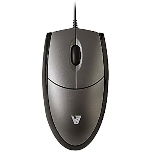 Computermus - V7 - MV3000010-5EC - Præcis markørkontrol - Integreret hjul - Plug & Play Sort, Sølv