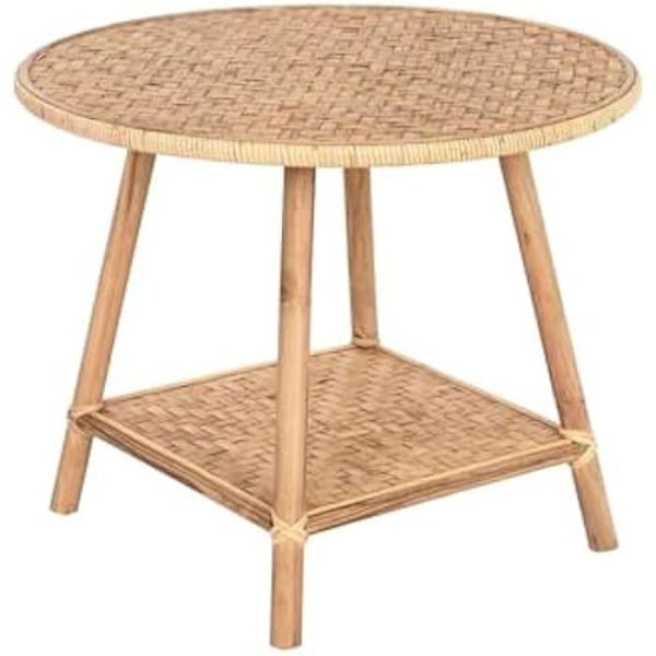 Sidebord - DKD HOME DECOR - Brun - Rattan - 61 x 46 x 61 cm - Lille komplementært møbel Brun
