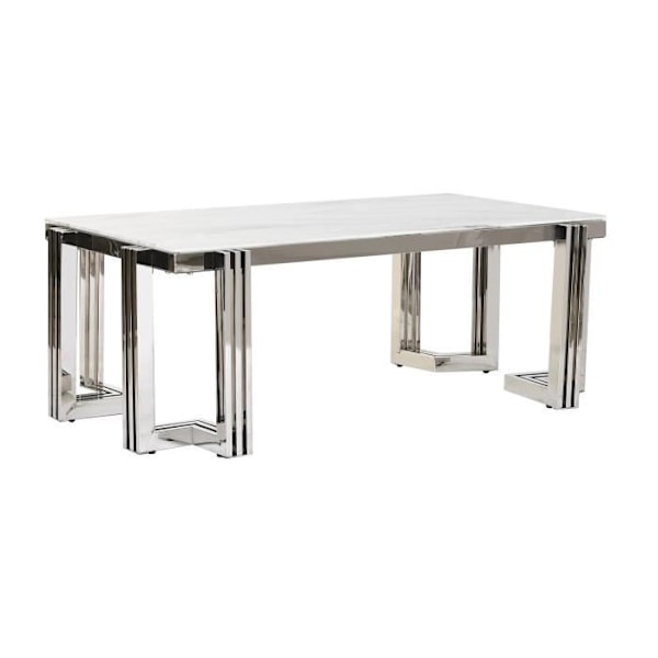 Sofabord - Stål - Glas - Grå - Rekttangulær - 45 cm x 80 cm x 120 cm Grå