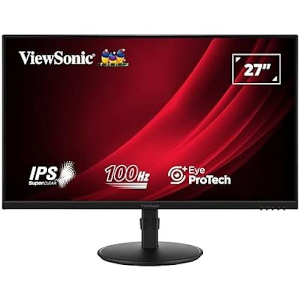 Skærm - VIEWSONIC - VA2708-HDJ - 27 tommer - FHD 1920x1080 - Responstid 4ms Sort