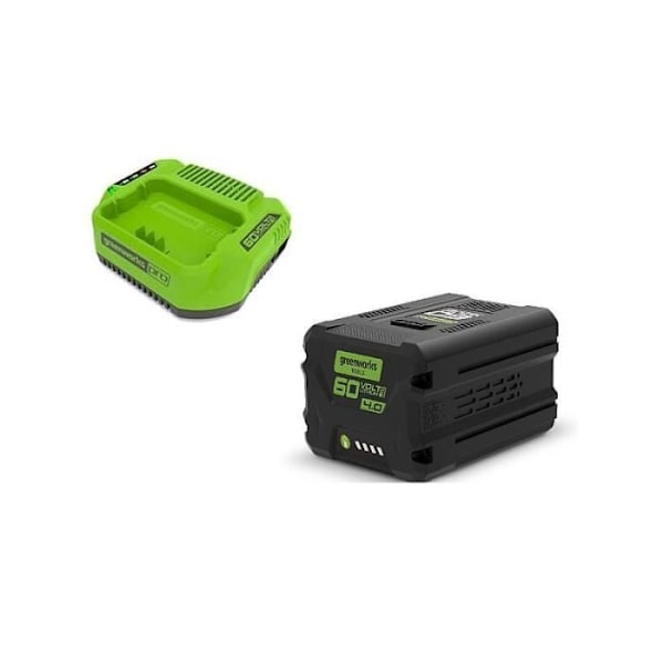 Batteripakke - GREENWORKS - GSK60B4 - 60V - 4Ah - Litium-Ion Sort
