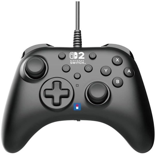 Langallinen ohjain - HORI - Horipad - Nintendo Switch ja Switch 2 - Nintendo C - painikkeet - ohjelmoitavat takapainikkeet - Musta Svart