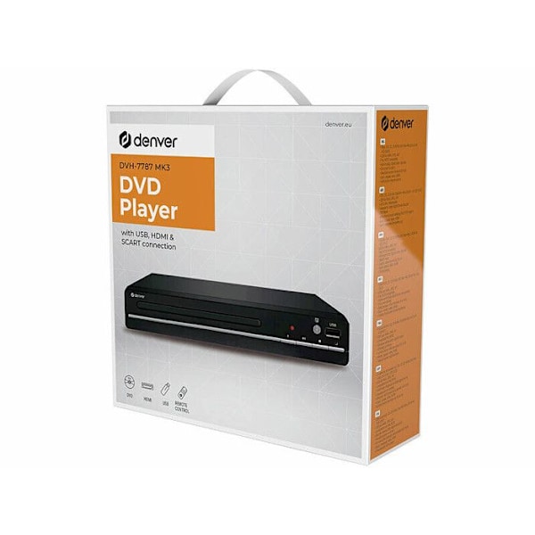 DENVER DVH-7787 DVD-afspiller - NTSC, PAL, 4:3, 16:9, Dolby Digital, AVI, JPEG, VCD
