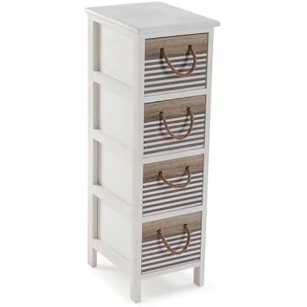 Kommode - VERSA - Tabo - Paulownia træ - Flerfarvet - 66 x 35 x 29 cm Flerfärgad