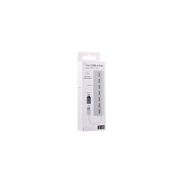 Tnb HUB USB 7 PORTTIA USB-A 2.0 ALUMIINIA