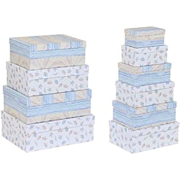 Stapelbar förvaringsboxsats - DKD HOME DECOR - Flerfärgad - Plast - 43,5 x 33,5 x 15,5 cm mångfärgad