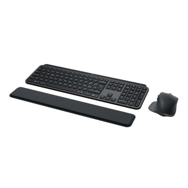 Tangentbord och mus - LOGITECH - MX Keys S + MX Master 3S - Grafit - Handledsstöd ingår - MagSpeed-hjul