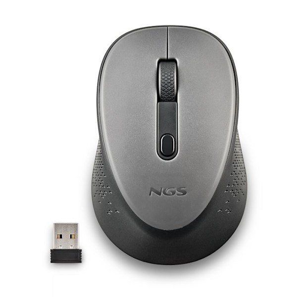 Trådlös optisk mus - NGS - DEW GRAY - 800/1600 DPI - Ambidextrous - Tyst