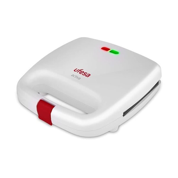 Vaffelmaskine - UFESA SW7850 Active Sandwich Hvid Rød - Non-stick tallerkener - 750 W