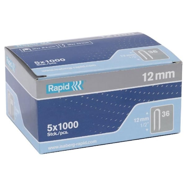 Kaapelin niitit nro 36 12 mm laatikko 5000 - RAPID - 11885110