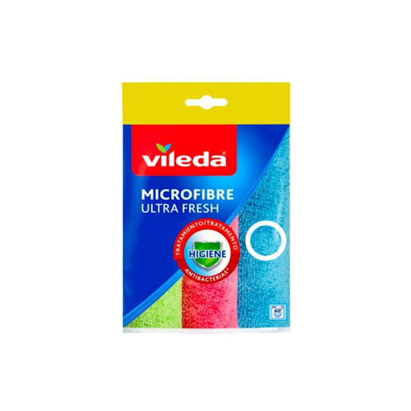 Svamp - Fyrkantig diskmaskin - Skursvamp - Diskborste - Mikrofiberduk Vileda Ultra Fresh 2 + 1 162660 Grön
