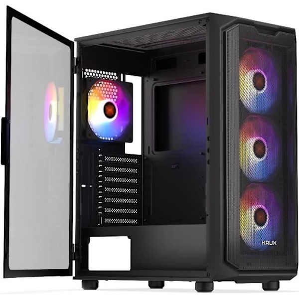 KRUX Orona PC-kotelo, jossa on lasiovet ja ARGB-tuulettimet
