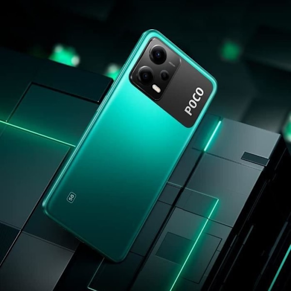 XIAOMI POCO X5 5G Smartphone 6GB 128GB Grøn Qualcomm Snapdragon 695 AMOLED-skærm 6,67" Hovedkamera 48MP 5000mAh Batteri 33W Grön