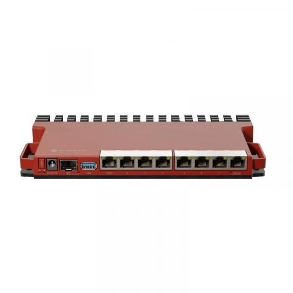 Mærke Microtik Model L009UiGS-RM Processor Dual-core IPQ-5018 800 MHz ARM 64-bit porte - 8 1G Ethernet-porte - 1 x 1G SFP - 1 Rød