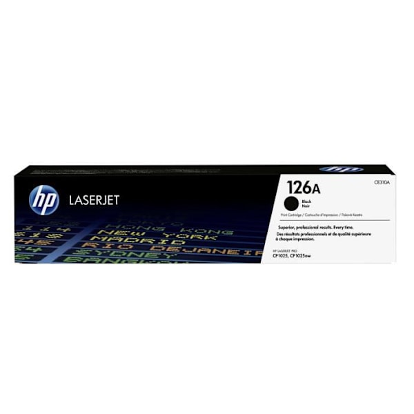 HP 126A ægte sort tonerpatron (CE310A) til HP LaserJet CP1025/LaserJet 100 MFP M175/LaserJet 200 MFP M275