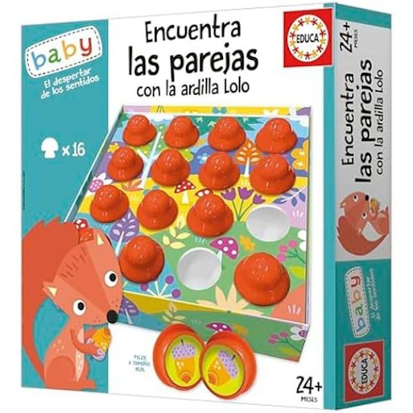 Pædagogisk spil - EDUCA - Find parrene - Ardilla Lolo - Visuel perception - Opmærksomhed - Hukommelse