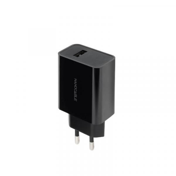 USB-laturi 5 V/2.1 A USB-A-portilla, jotta laitteesi virta ei lopu! Niin pieni, niin pieni, että voit musta