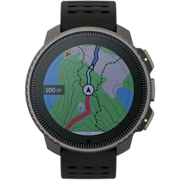 GPS-urheilukello - KORKEUSMITTARI - SUUNTO - PYSTY TITANIUM SOLAR BLACK Näytön halkaisija 49 mm Svart
