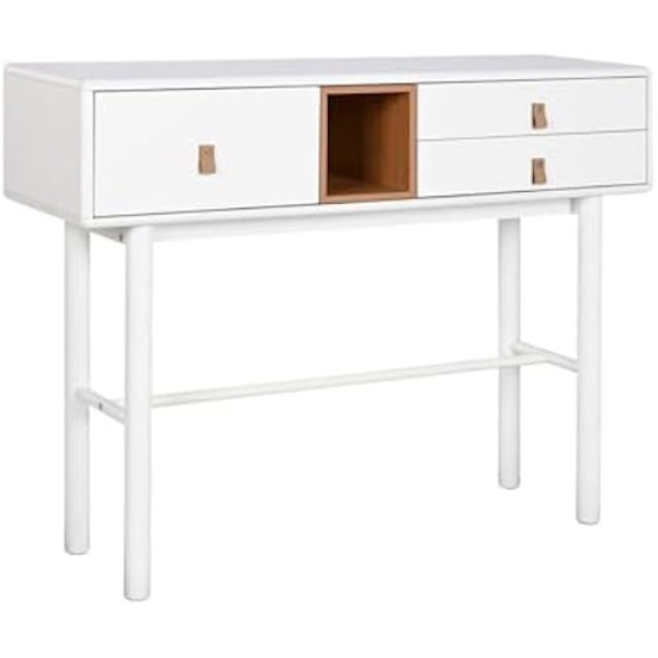 Konsoli - HOME ESPRIT - Keltainen Valkoinen - MDF - 126 x 25,5 x 42,5 cm - Sisääntulokalusteet Flerfärgad