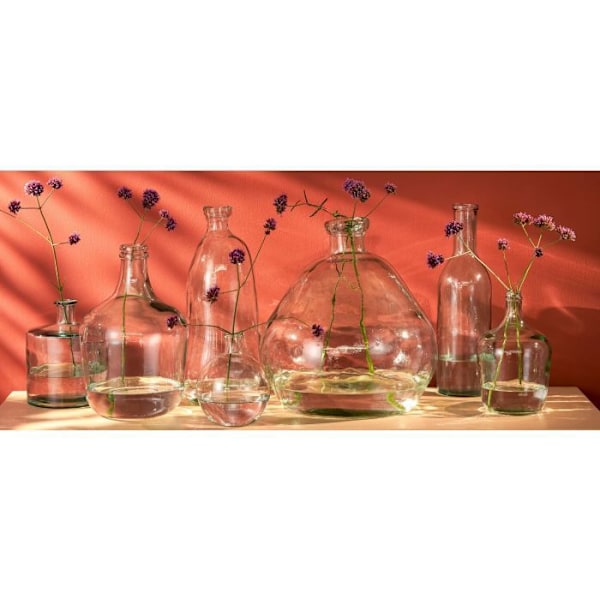 Mica Decorations Diego Vase - H42 x Ø27 cm - Gennemsigtig Gennemsigtig