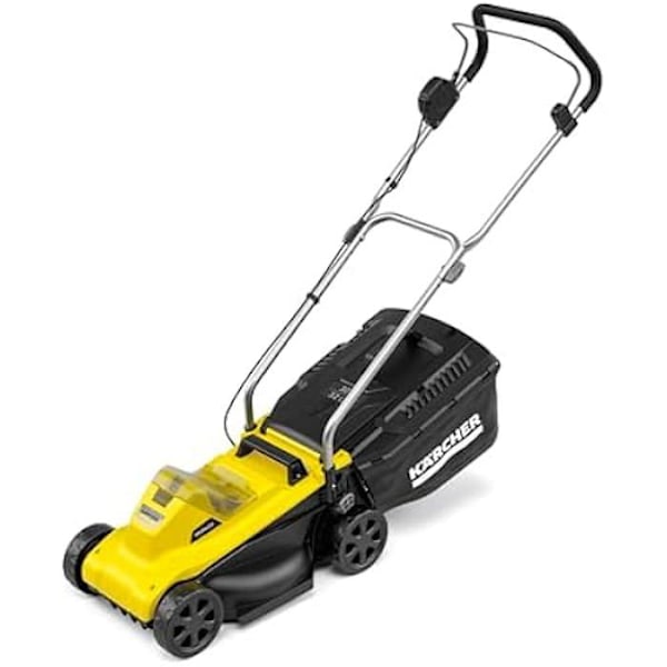 Plæneklipper - KÄRCHER - LMO 2-18 - Trådløs - Klippebredde 32 cm - Beholder 30 l gul