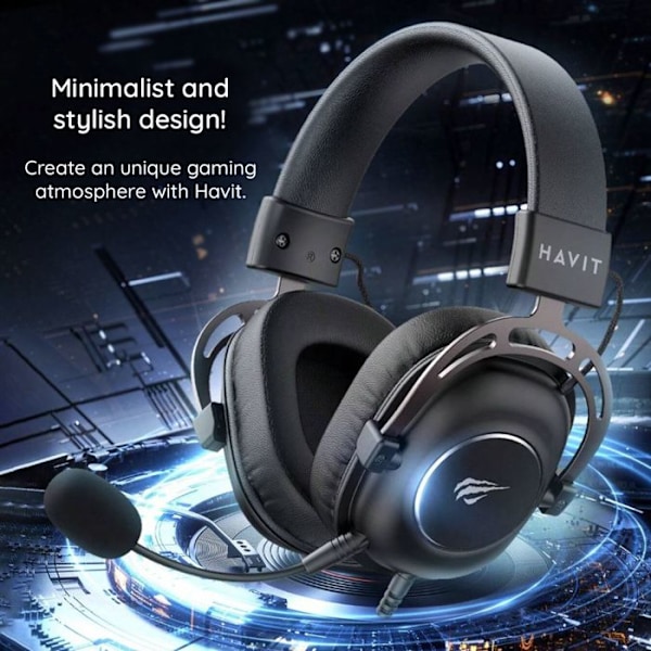 Trådløse headset til videospil, 600 mAh - Havit (H2002YG) - Sort
