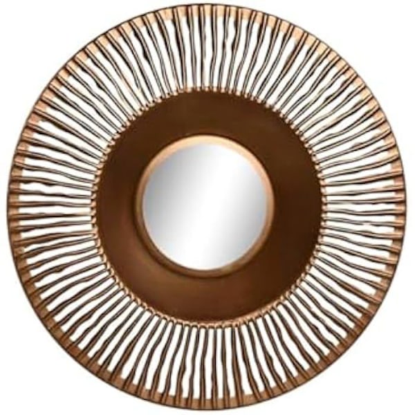Seinäpeili - HOME ESPRIT - Pyöreä - Metalli - Monivärinen - 50 cm Flerfärgad
