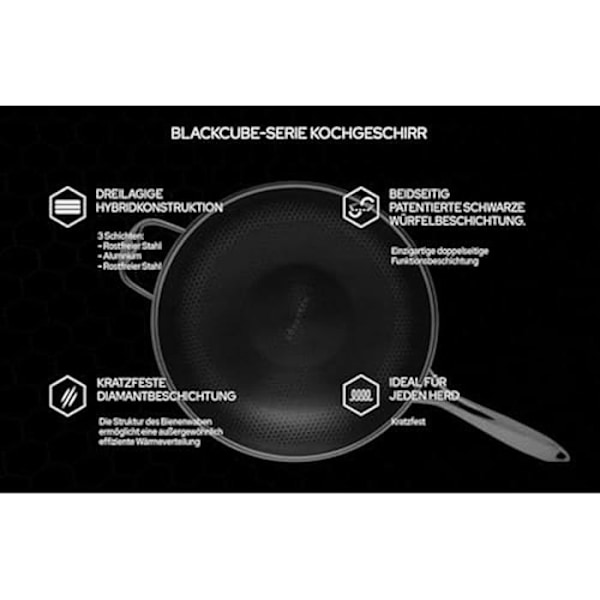 Casserole - KOHERSEN - Model 71103 - Diamantbelægning - Bikube-struktur - 28 cm Svart