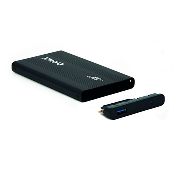 Eksternt kabinet TooQ TQE-2524B HD 2,5'' SATA III-USB 3.0 FAT32 / NTFS / eXT2 / HFS Aluminium Sort