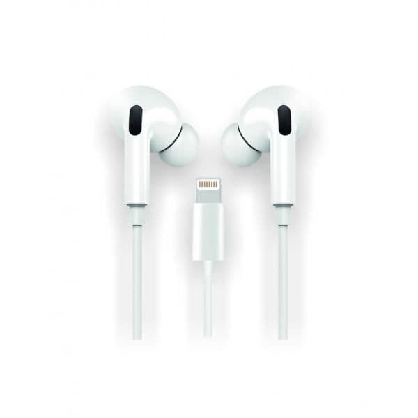 Hörlurar - earTECH - HOP - Vit - Lightning - Ergonomiska Vit