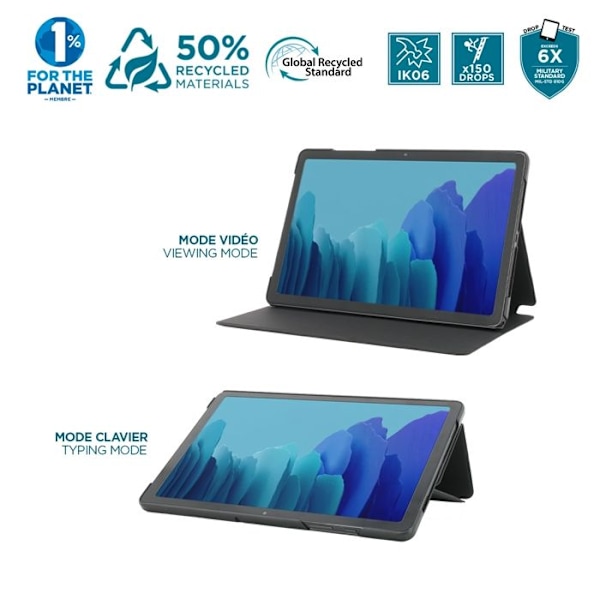 Eco-designet Cover - MOBILIS - Galaxy Tab A9 8.7'' - Stødabsorberende - Genbrugsmaterialer - Unisex Svart