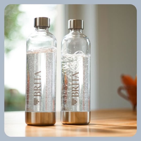 Pakkaus 2 BRITA-pulloa - SodaONE-koneelle - Kapasiteetti 1L - PET Transparent