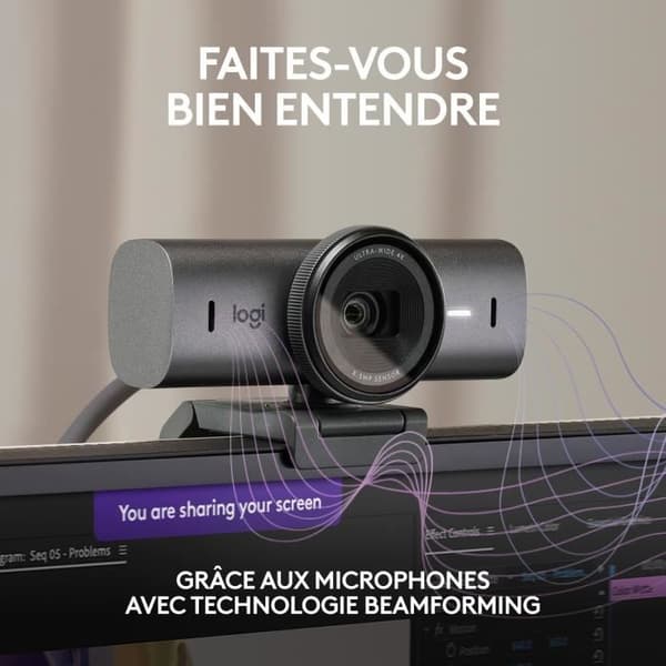 Webbkamera - Trådad - Logitech - MX Brio - Grafit
