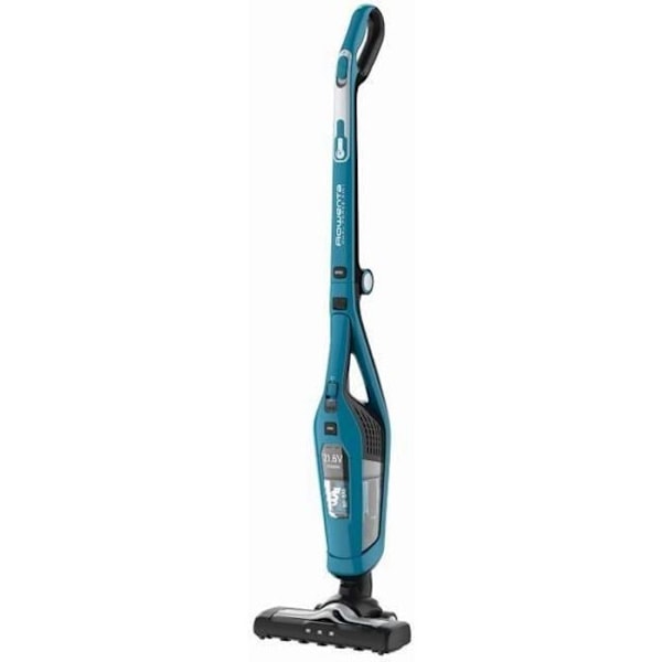 ROWENTA RH6751WO Dual Force 2 in 1 sladdlös stickdammsugare, integrerad handdammsugare, motordriven borste med LED-belysning Blå