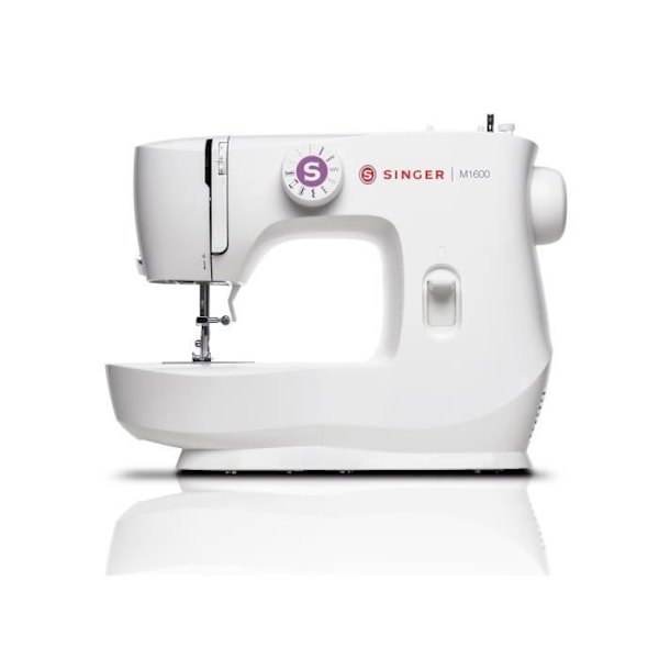 SINGER M1605 Symaskine - Hvid - Trin 4 - Rotativ - Elektrisk - Knapstikfod - Lynlås fod Vit