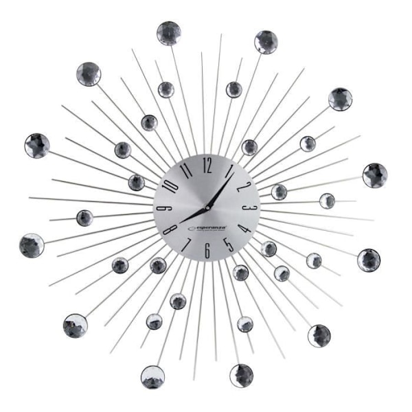 Vægur - ESPERANZA - BOSTON - Diameter 50 cm - Moderne Design - Rustfrit Stål Rostfritt stål