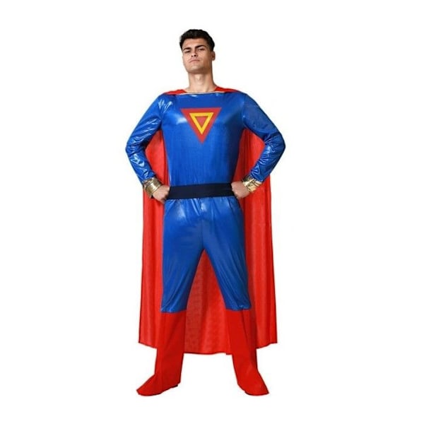 Herrkostym Super Powers Hero Comics Blå, röd, guld