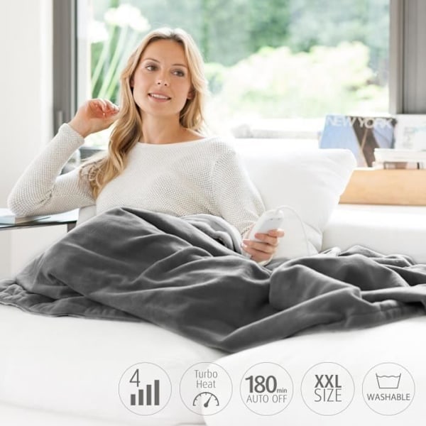 Medisana Lämpöpeitto XXL HB 675 2x1,5 m Harmaa Grå