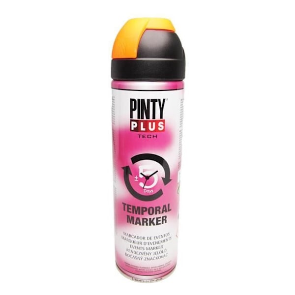 Spray maali - PINTY - 500ml - Efemeraalinen merkkiaine - Fluoresoiva oranssi - Väliaikainen merkintä neon orange